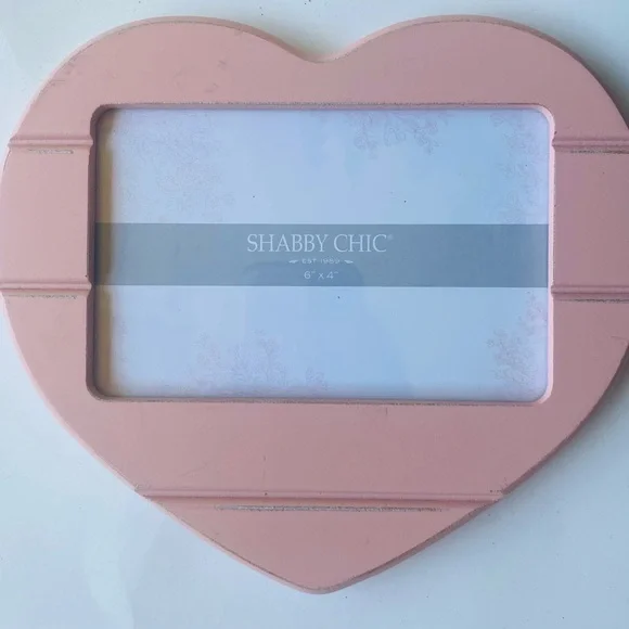 Rachel Ashwell Shabby Chic Pink/Peach Heart Photo Frame - Picture 1 of 5